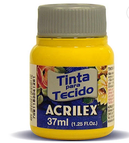 Tinta p/tecido fosca 37ml amarelo ouro 04140 Acrilex PT 1 UN