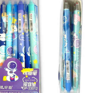 Caneta com Desenhos Coloridos de Gel e Clipes de Bolso - Aleatório (1 unidade) astronauta